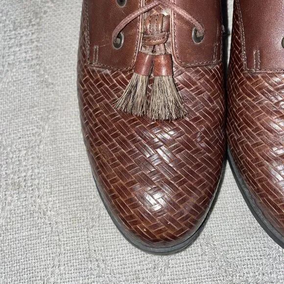 Ariat We Men’s Weaved Bootie Size 8.5 B Brown Leather Going Out Party Fun - Picture 8 of 12